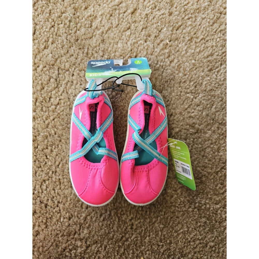 Speedo Kids Water Pool Shoes Mary Jane Pink Small